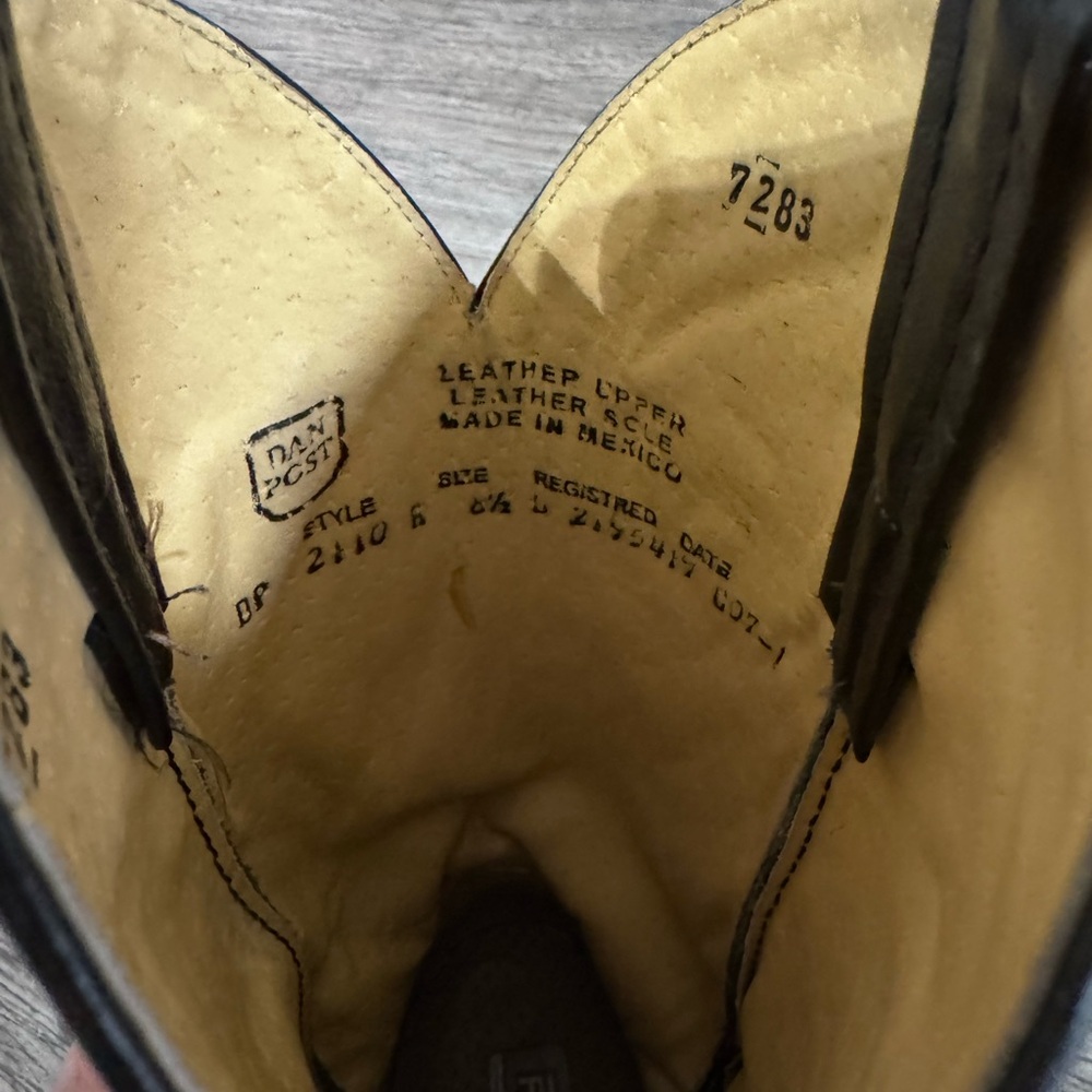 Dan Post Men's Black 8.5 Cowboy Boots